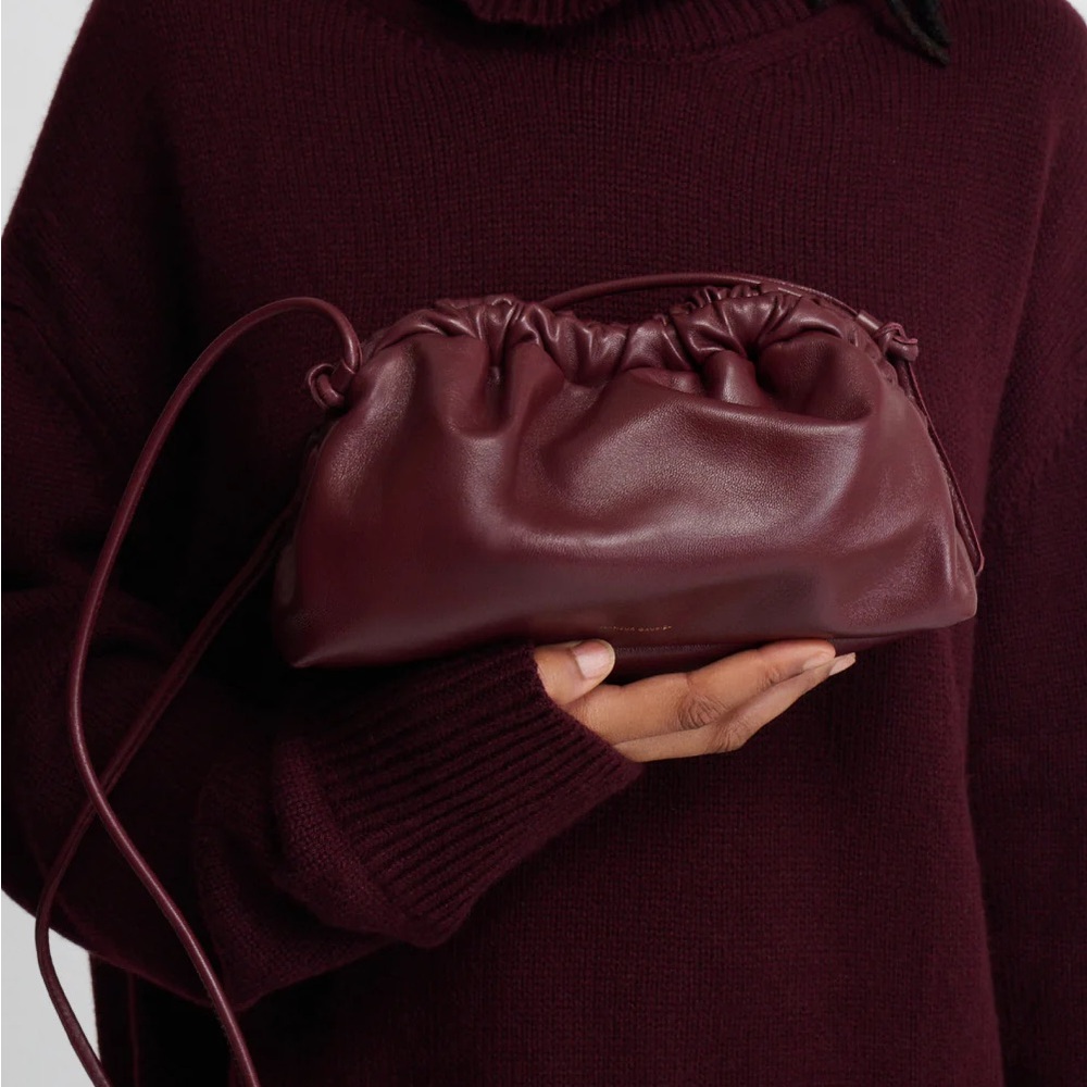 Mansur Gavriel Mini Cloud Clutch in Pomegranate